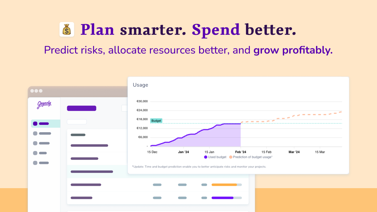Gryzzly - Project Time and budget tracking preview 5