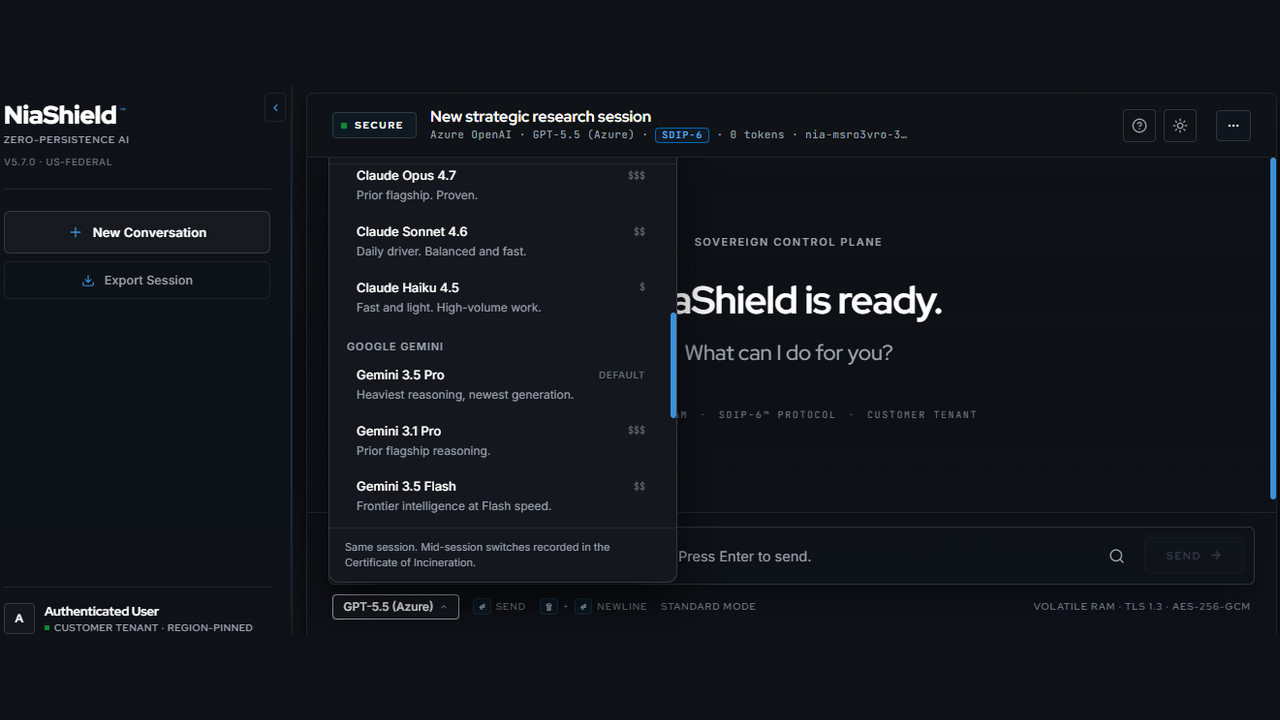 NiaShield AI Control Plane preview 1