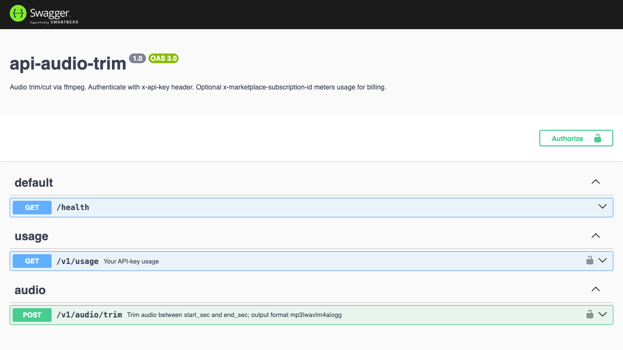 Audio Trim API preview 1