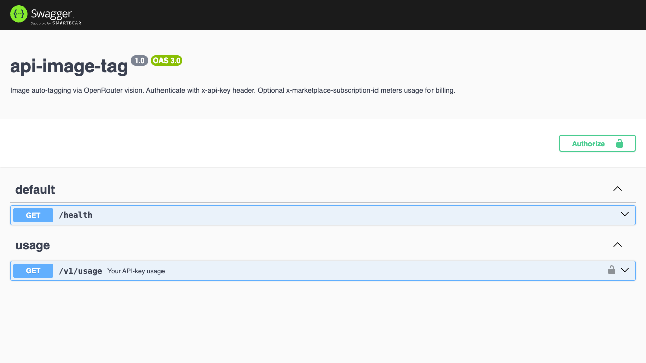Image Tagging API preview 1