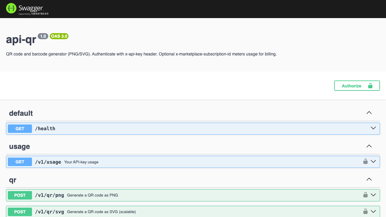 QR Code & Barcode API preview 1