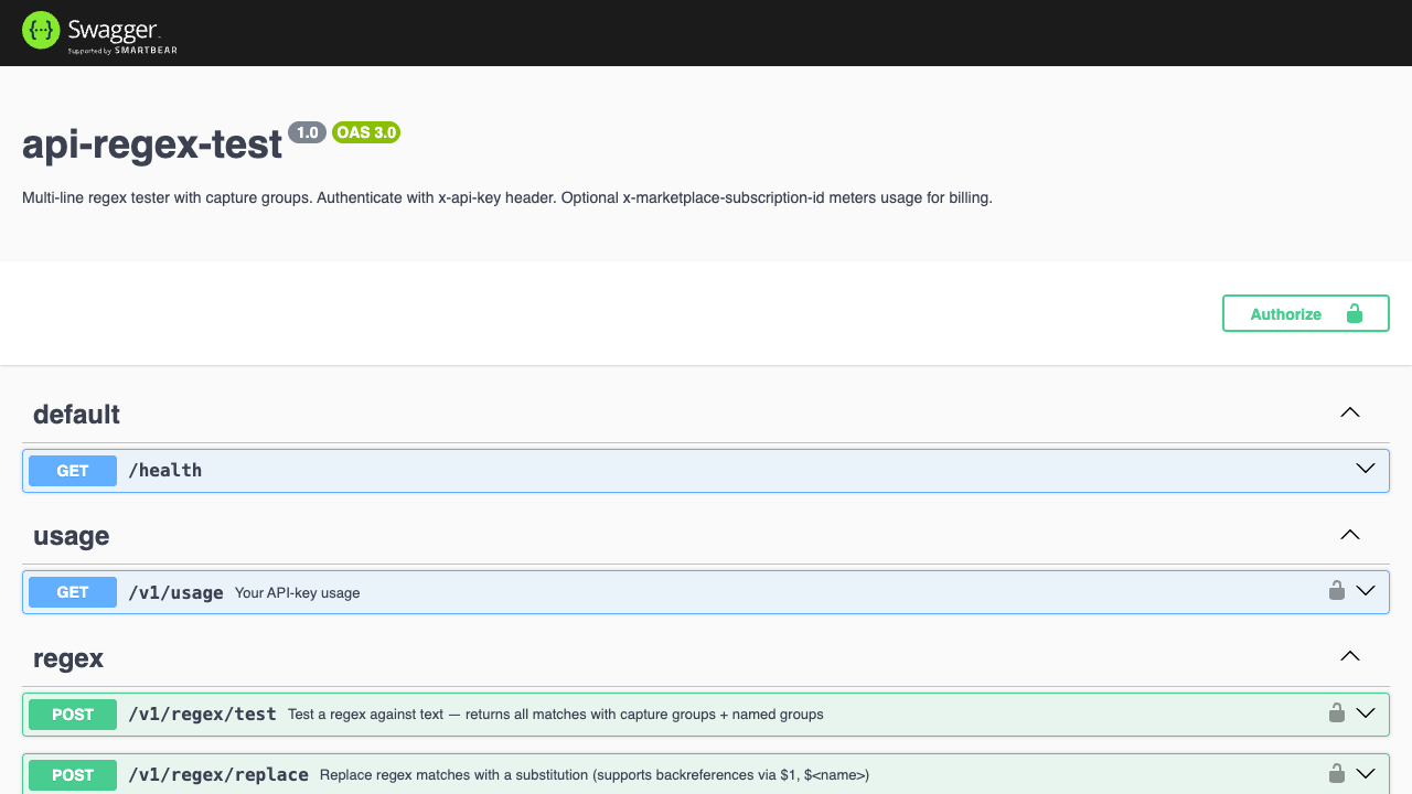 Regex Tester API preview 1