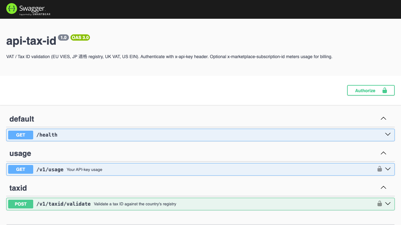 Tax ID Validation API preview 1