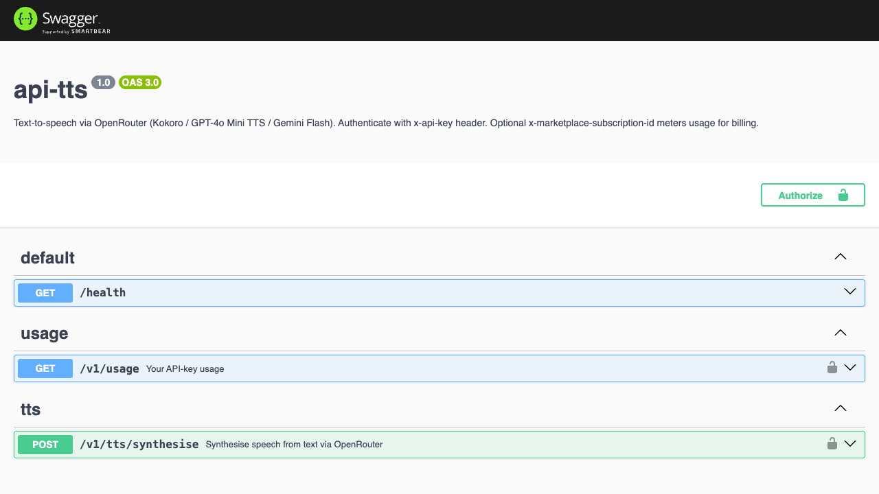 Text-to-Speech API preview 1