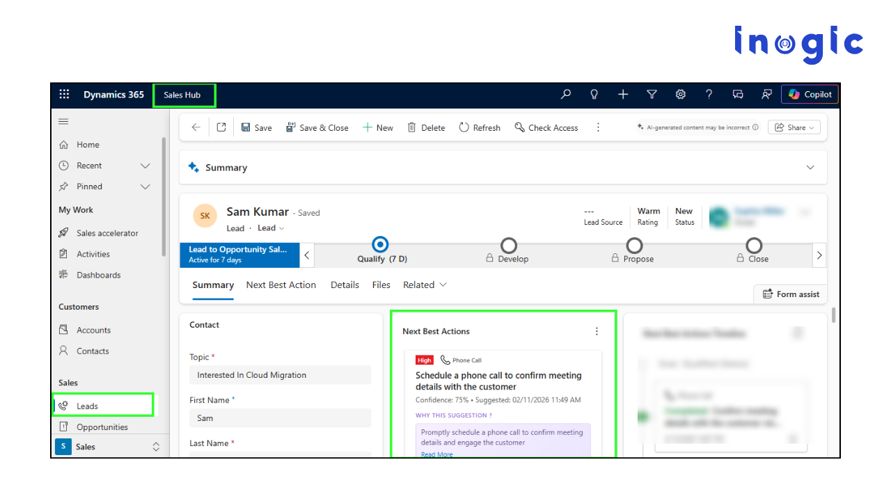 Next Best Action – AI/ML Based Task Suggestions for your Business Processes preview 1