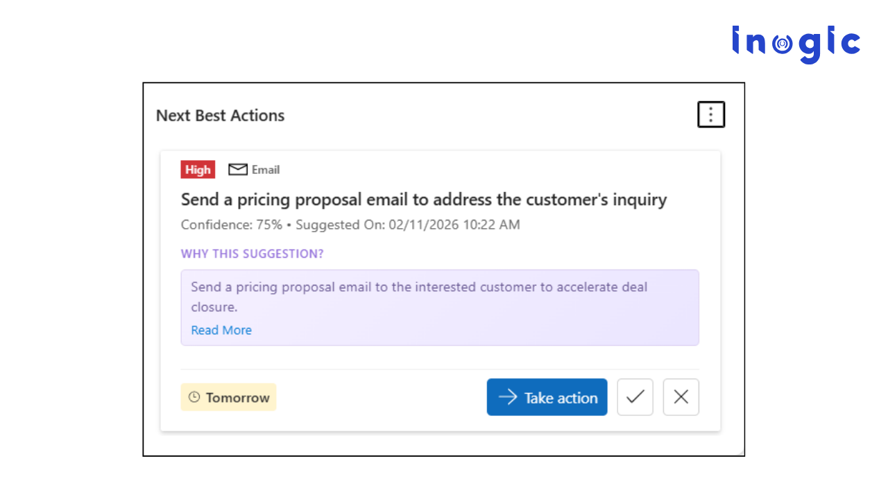 Next Best Action – AI/ML Based Task Suggestions for your Business Processes preview 2