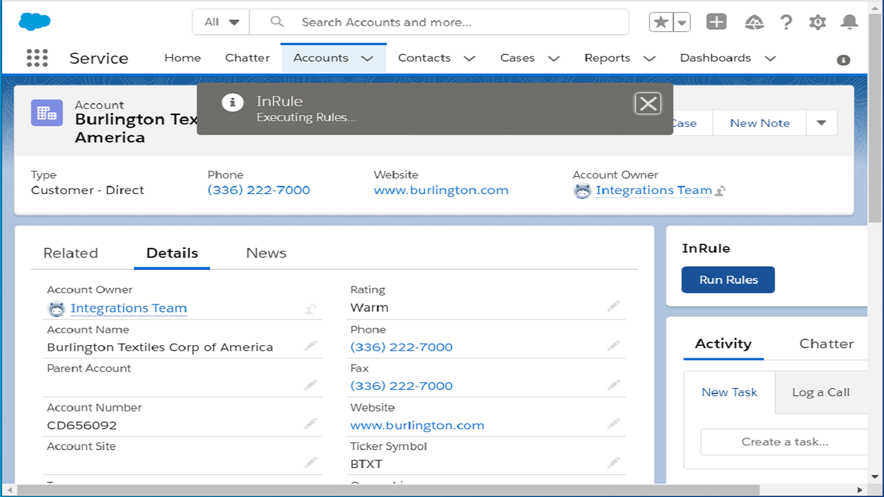 InRule Execution Services for Salesforce preview 2
