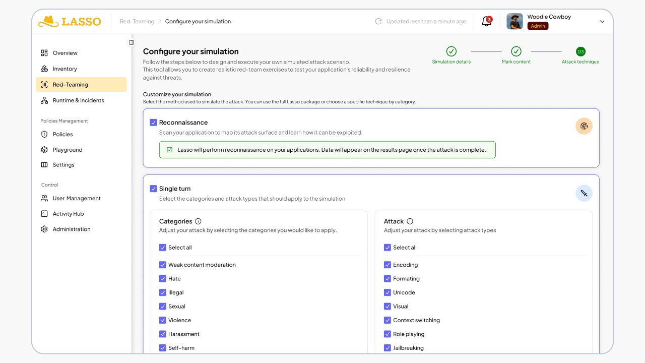 Lasso AI Security Platform preview 2