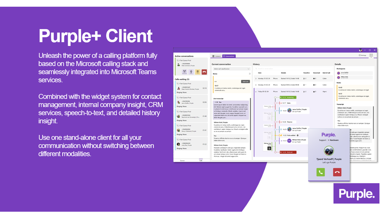 Contact Center Purple+ for Teams preview 1
