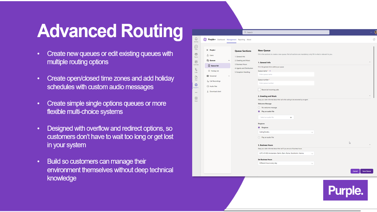 Contact Center Purple+ for Teams preview 3