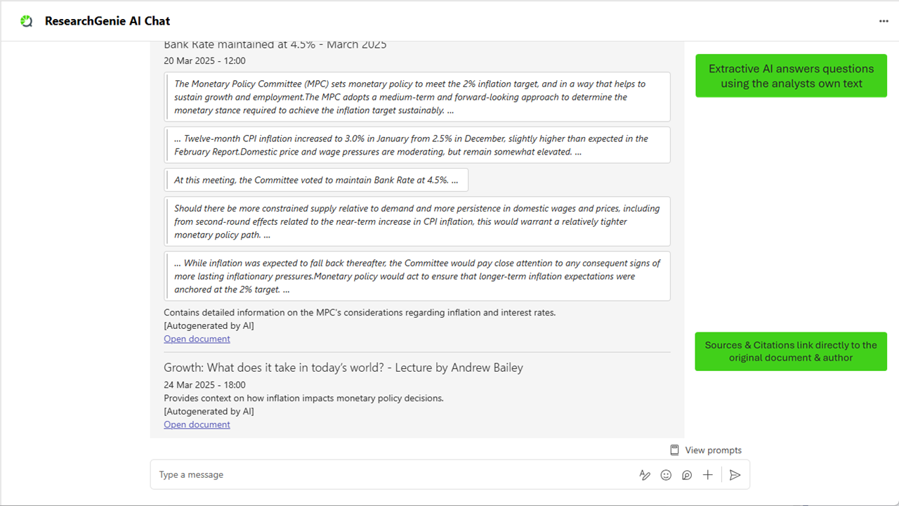 Limeglass ResearchGenie AI Chat for Teams preview 3
