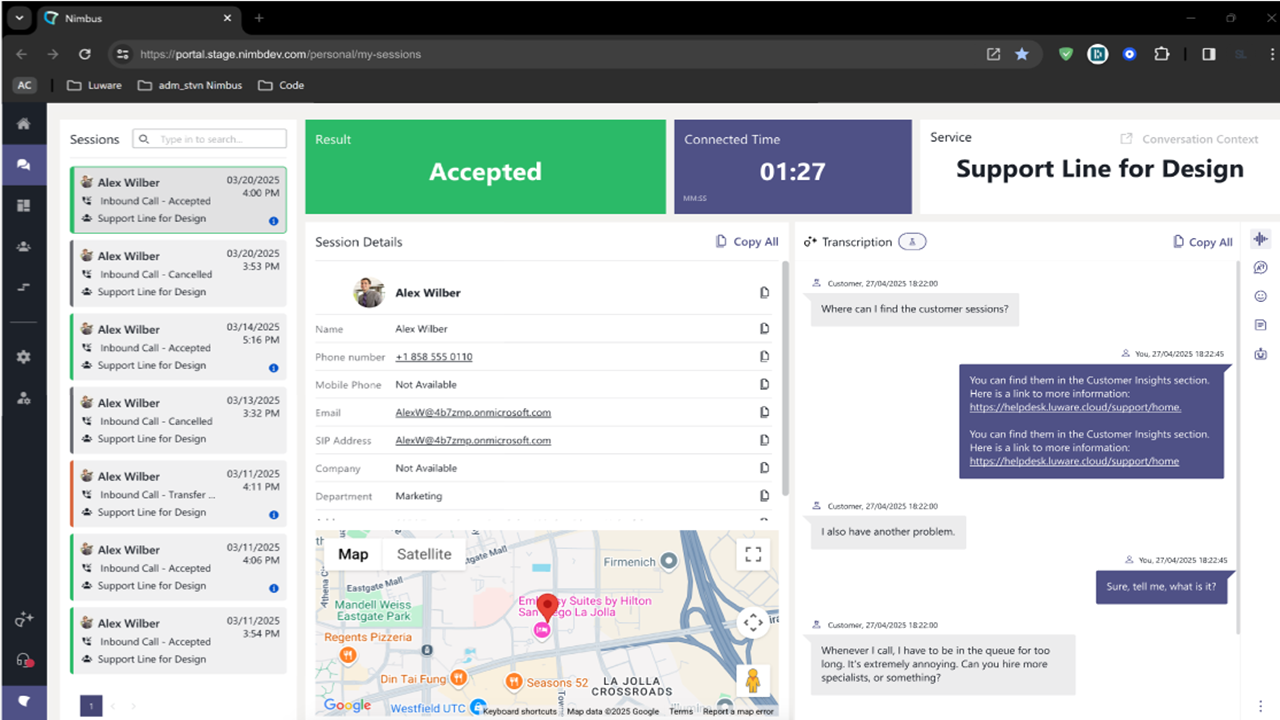 Luware Nimbus - AI powered CX preview 3