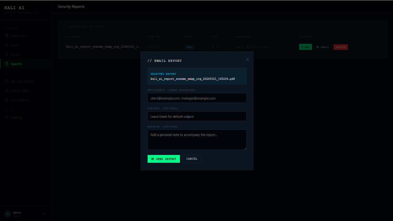 Kali AI v2 — Autonomous Penetration Testing Platform preview 4