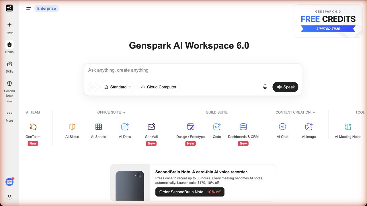 Genspark Enterprise preview 1