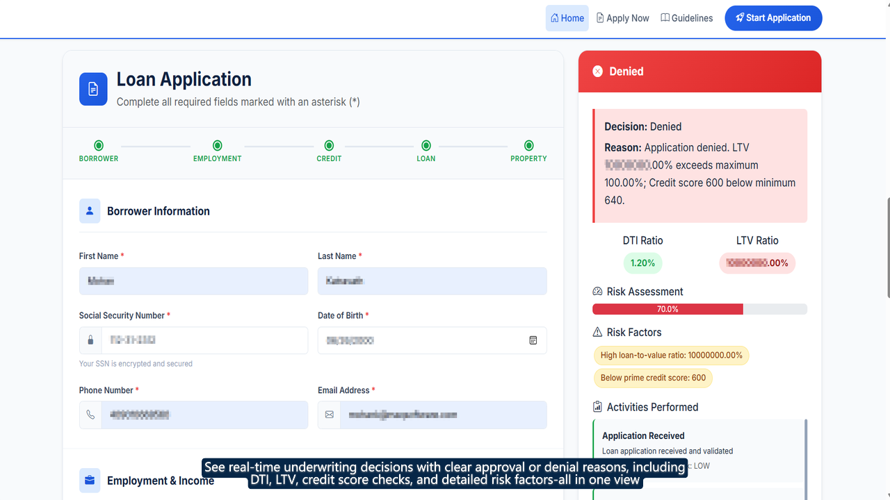 MAQ Software Loan Underwriting Agent preview 4
