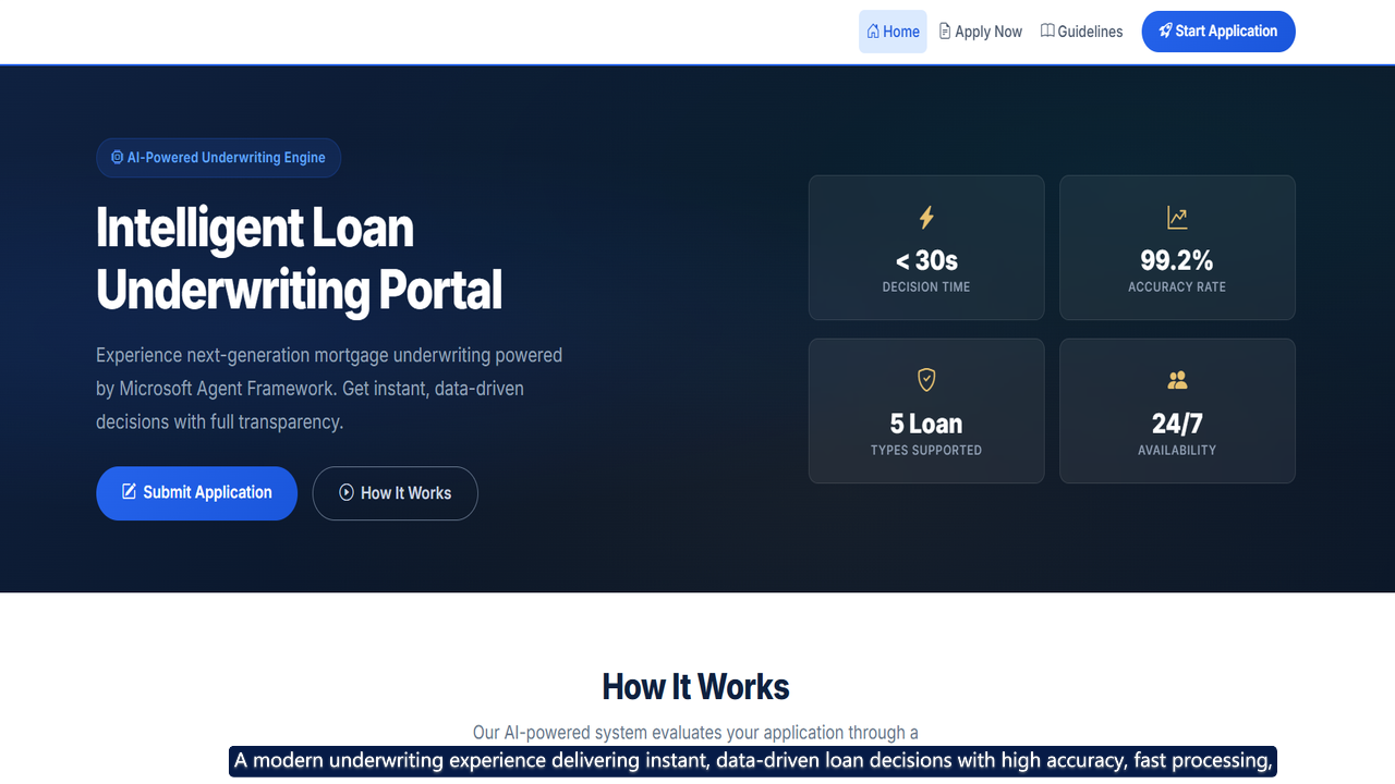 MAQ Software Loan Underwriting Agent preview 1