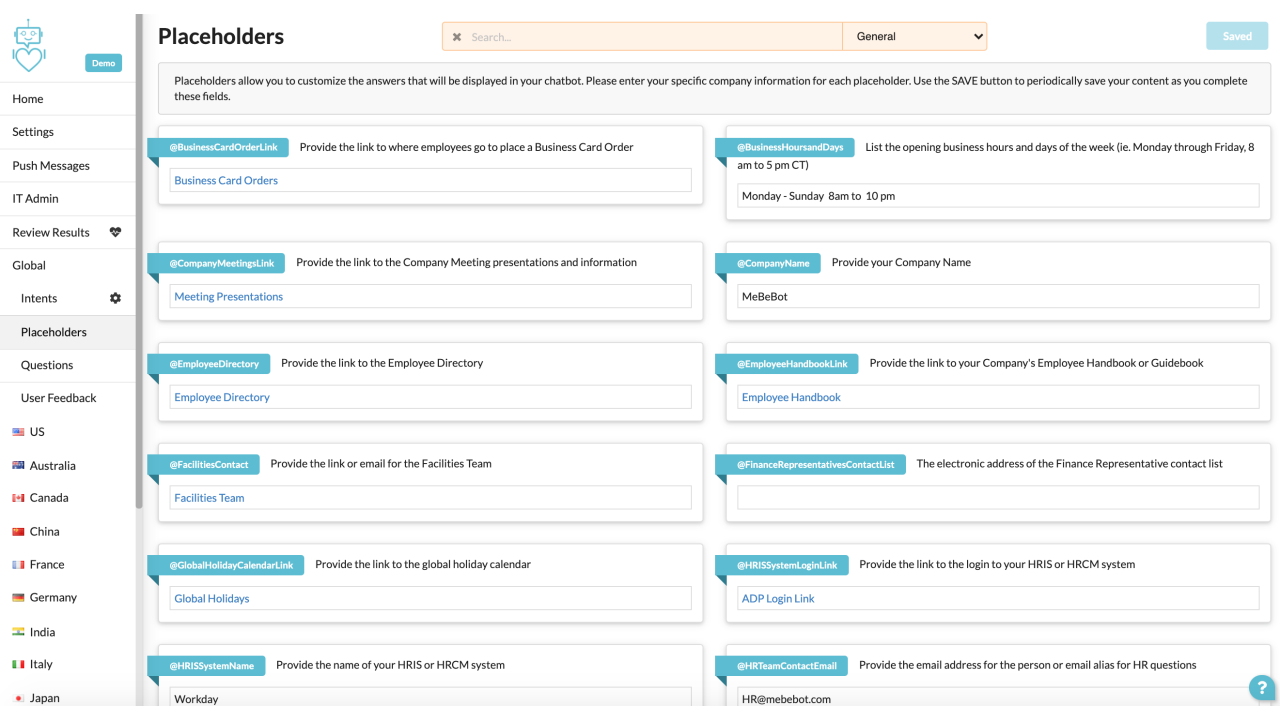 MeBeBot® One - AI Platform and AI Chatbot for Compliant Employee Support preview 4