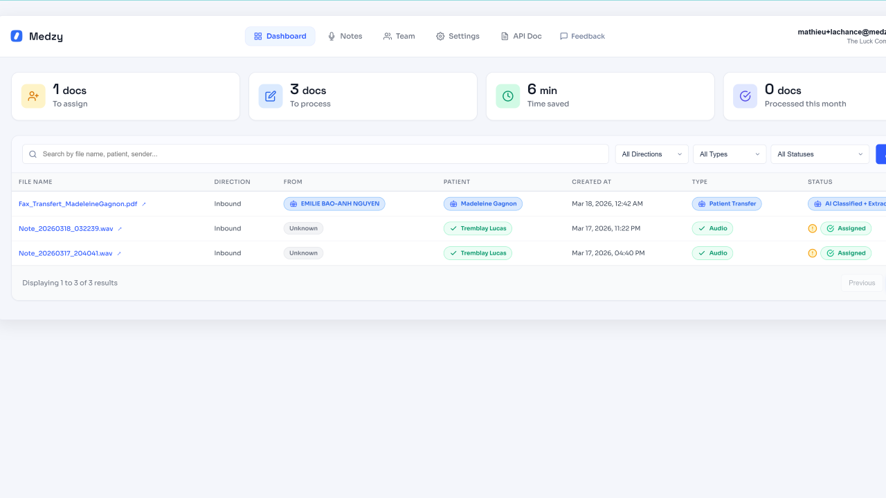 Medzy Clarity (AI Document Classifier) preview 3