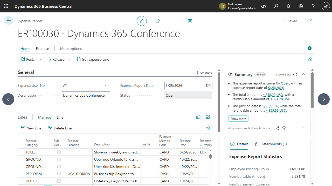 Expense Agent (Preview) preview 5