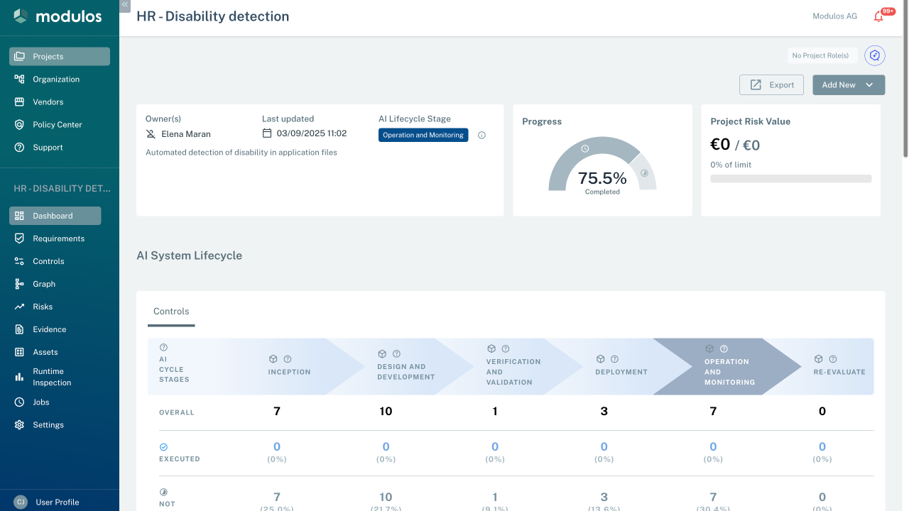 Modulos AI Governance Platform preview 3