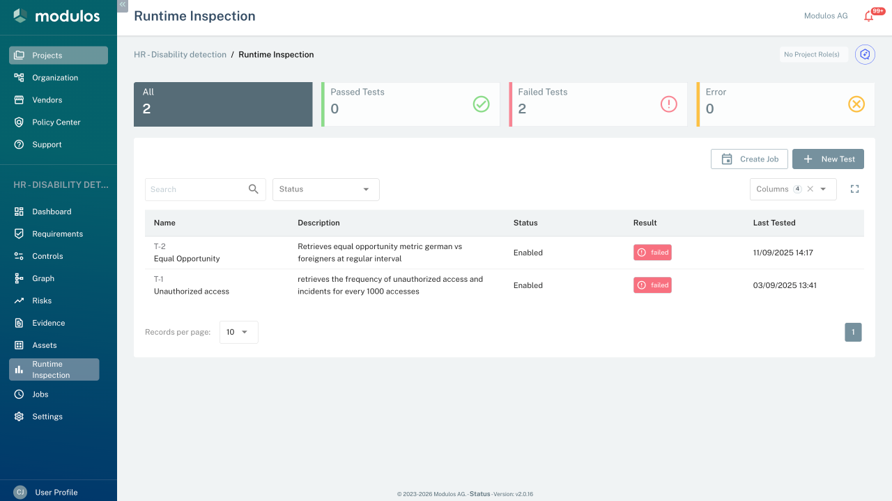 Modulos AI Governance Platform preview 4