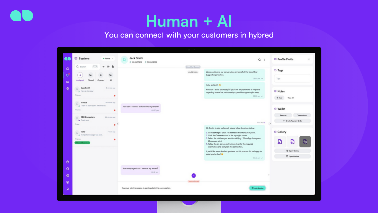 MonoChat SaaS preview 5
