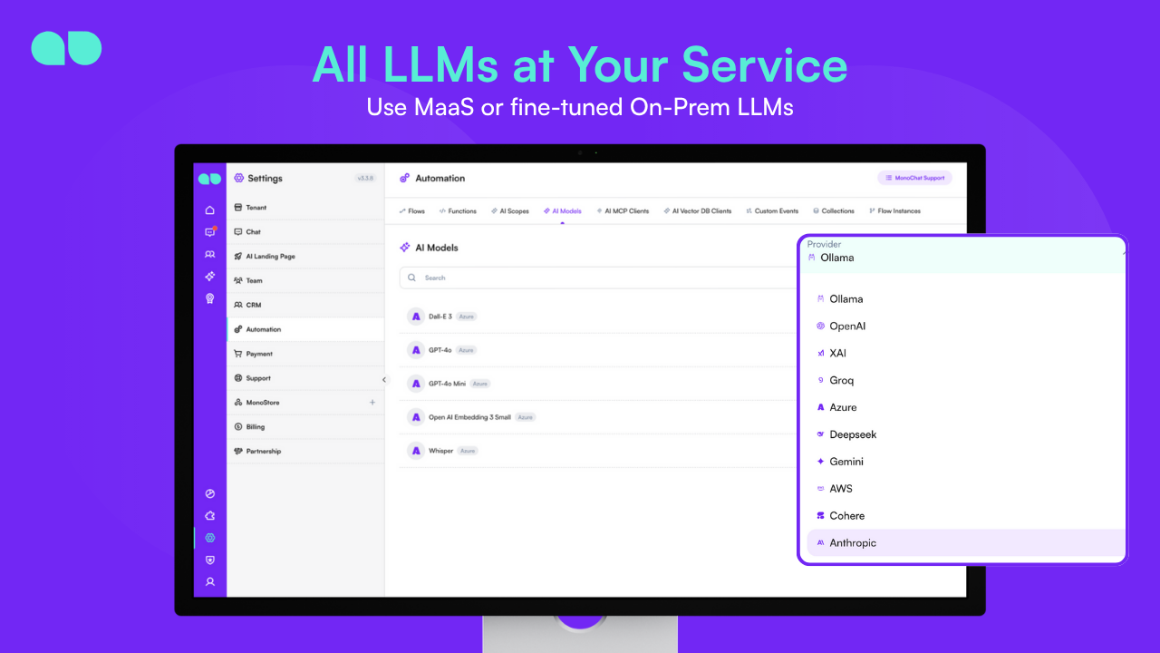 MonoChat SaaS preview 3