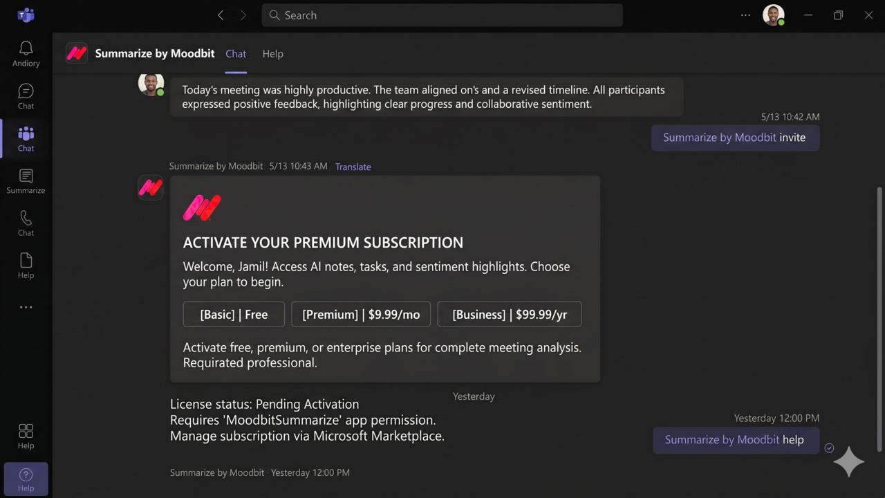 Moodbit Summarize preview 1