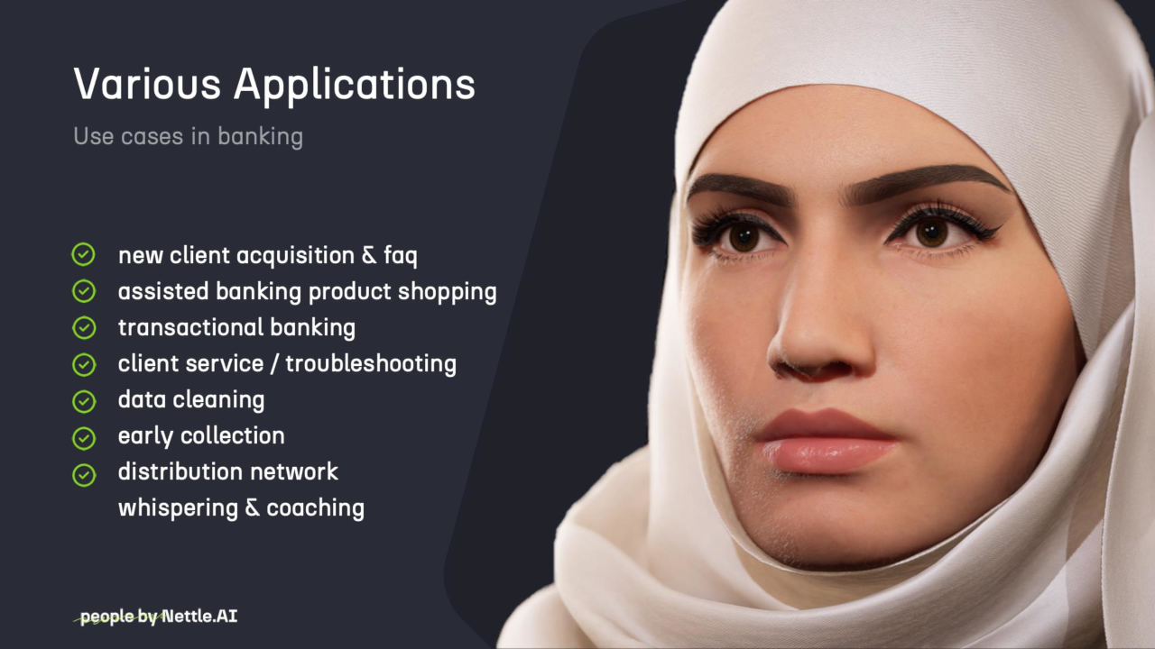 people by Nettle.AI Digital Human Banker preview 2