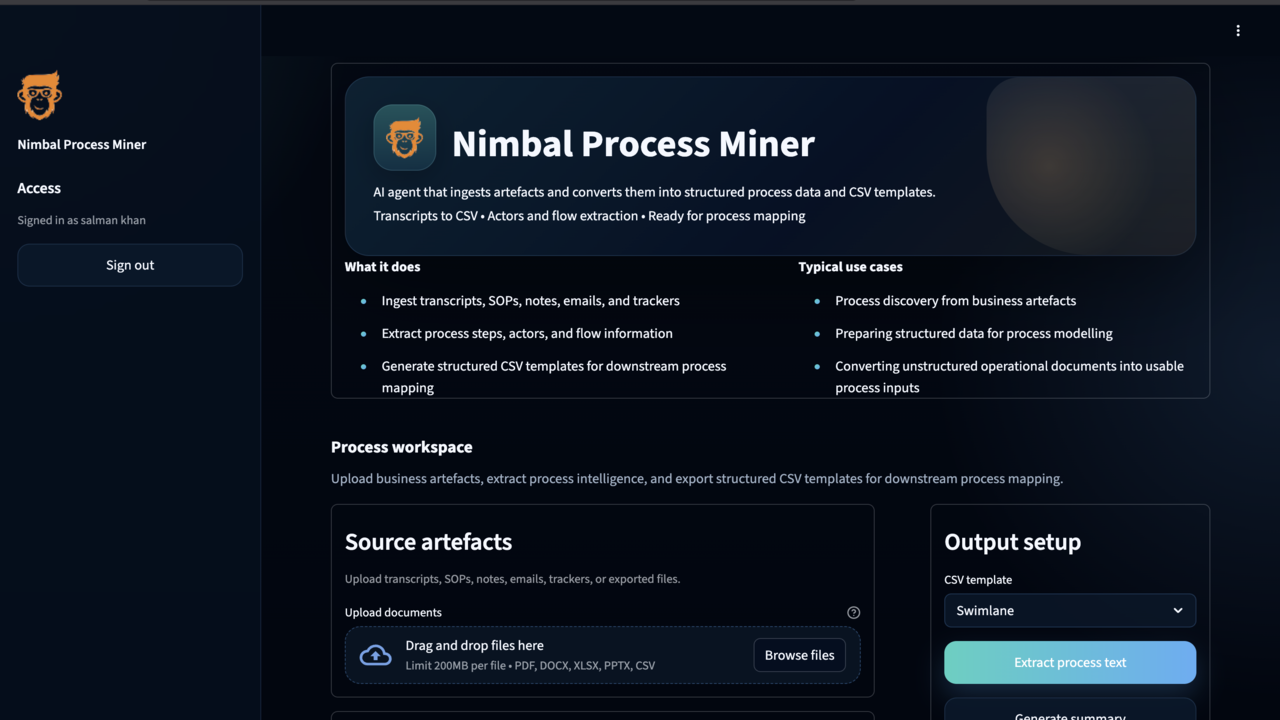 Nimbal Process Miner preview 2