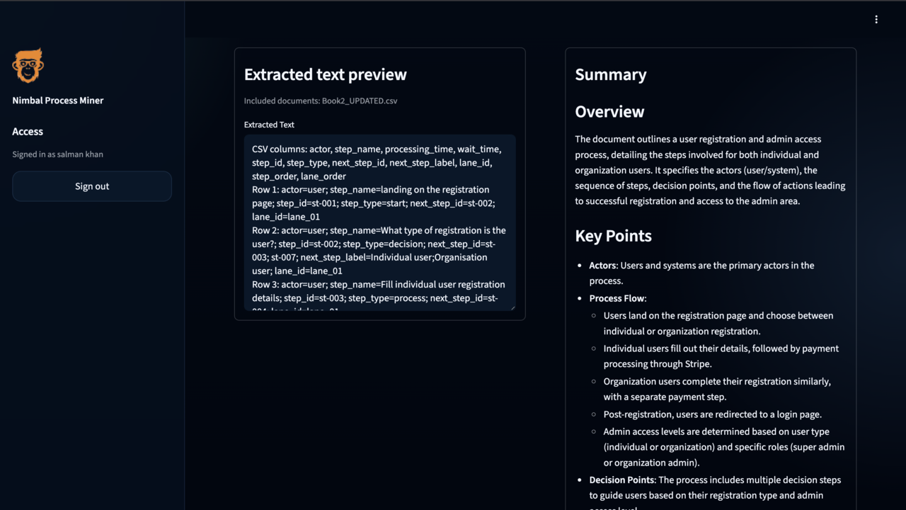 Nimbal Process Miner preview 4