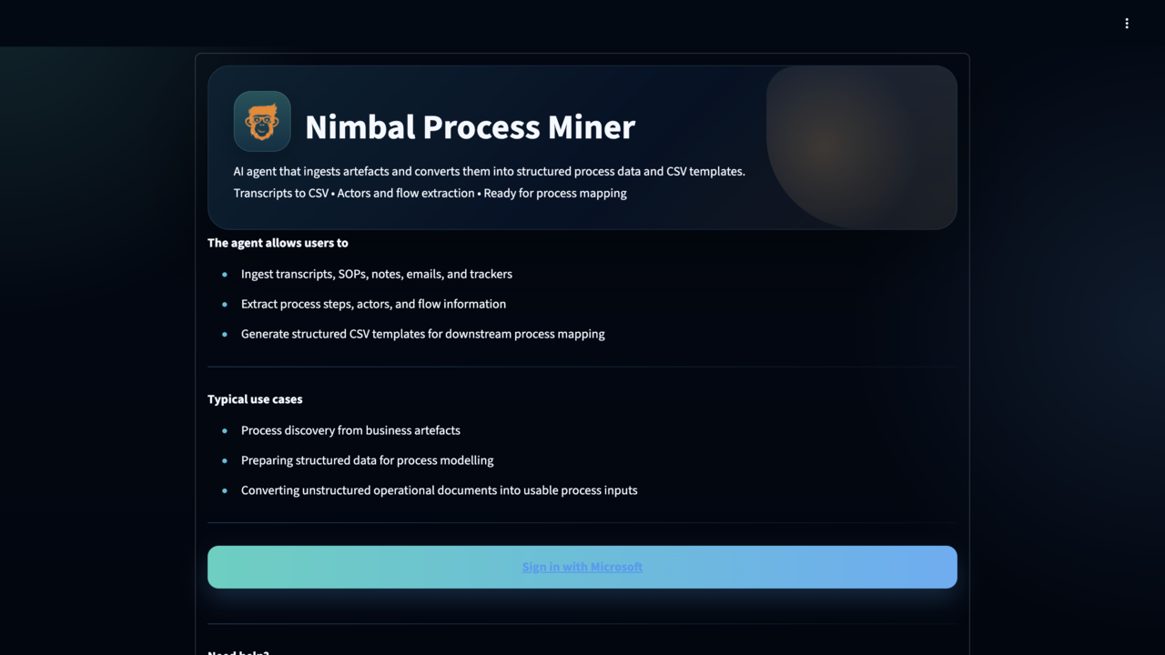 Nimbal Process Miner preview 1