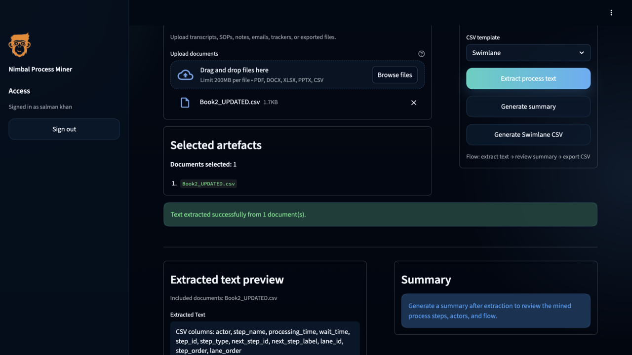 Nimbal Process Miner preview 3