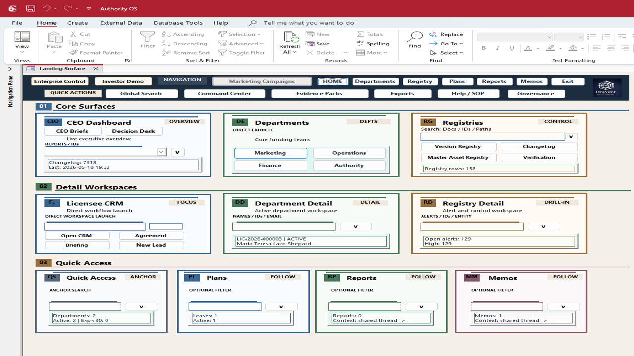 Authority OS SaaS preview 1