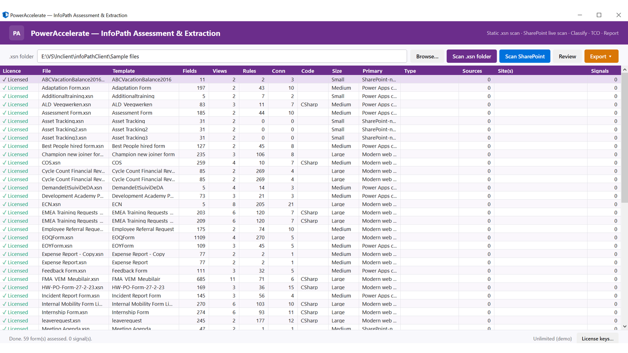 Power Accelerate - InfoPath Modernization preview 2