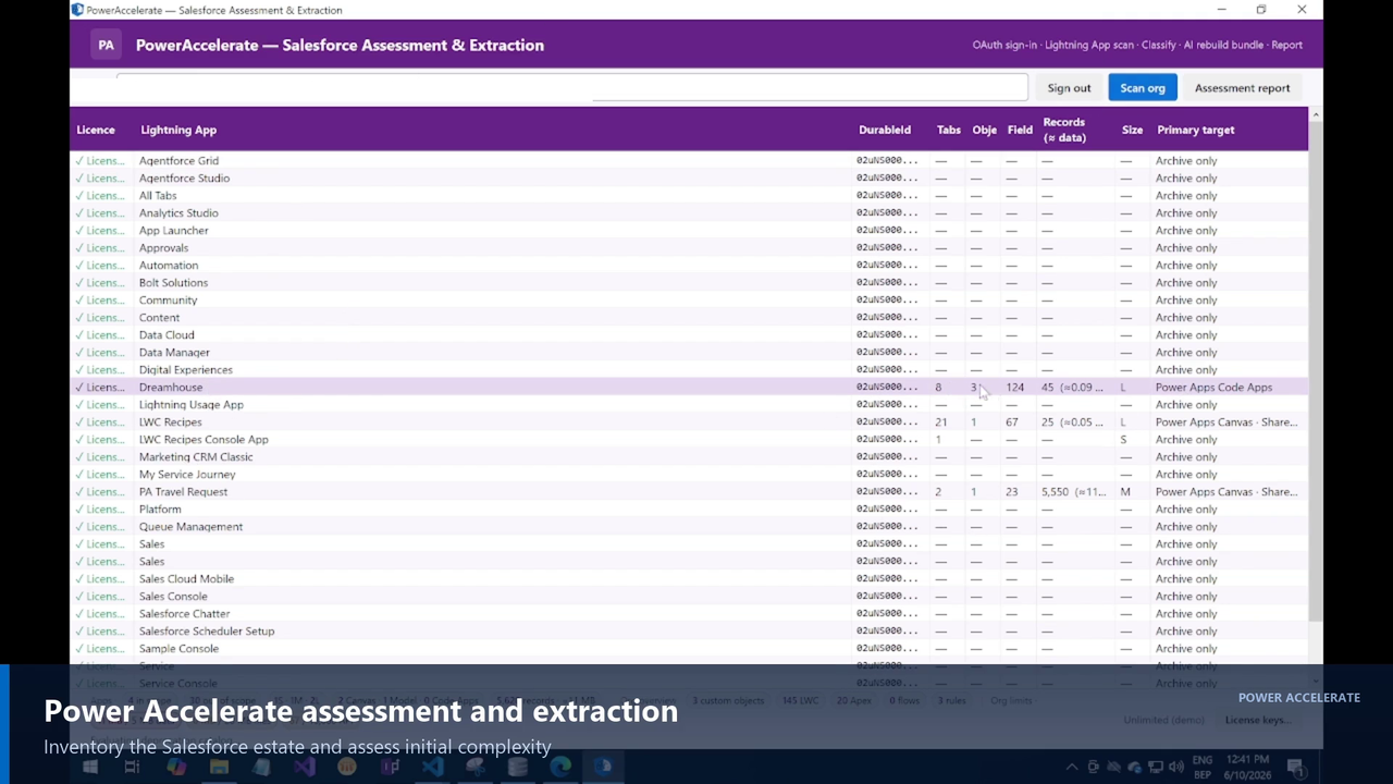 Power Accelerate - Salesforce to Power Platform Migration preview 5