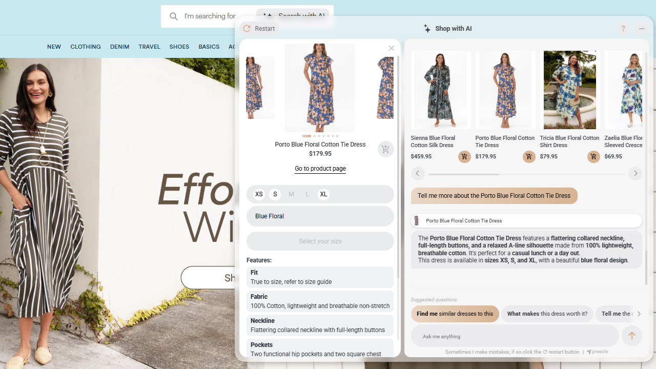 preezie AI Shopping Assistant preview 3