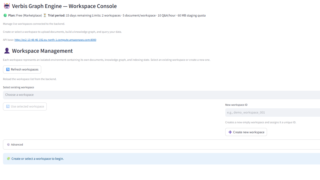 Verbis Graph Engine – GraphRAG Knowledge Retrieval preview 3