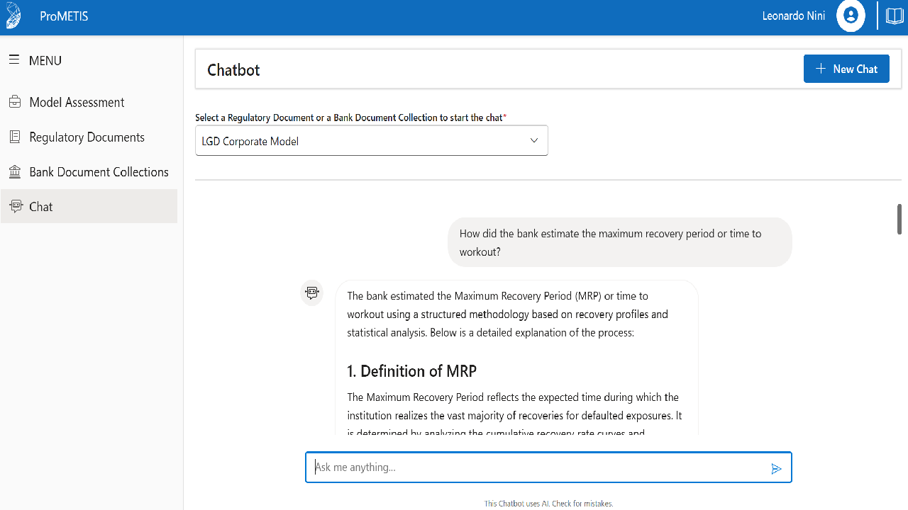 Prometeia ProMETIS GenAI Assistant preview 3