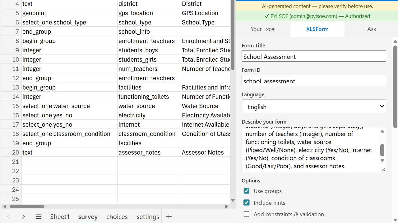 PSS Excel AI preview 3