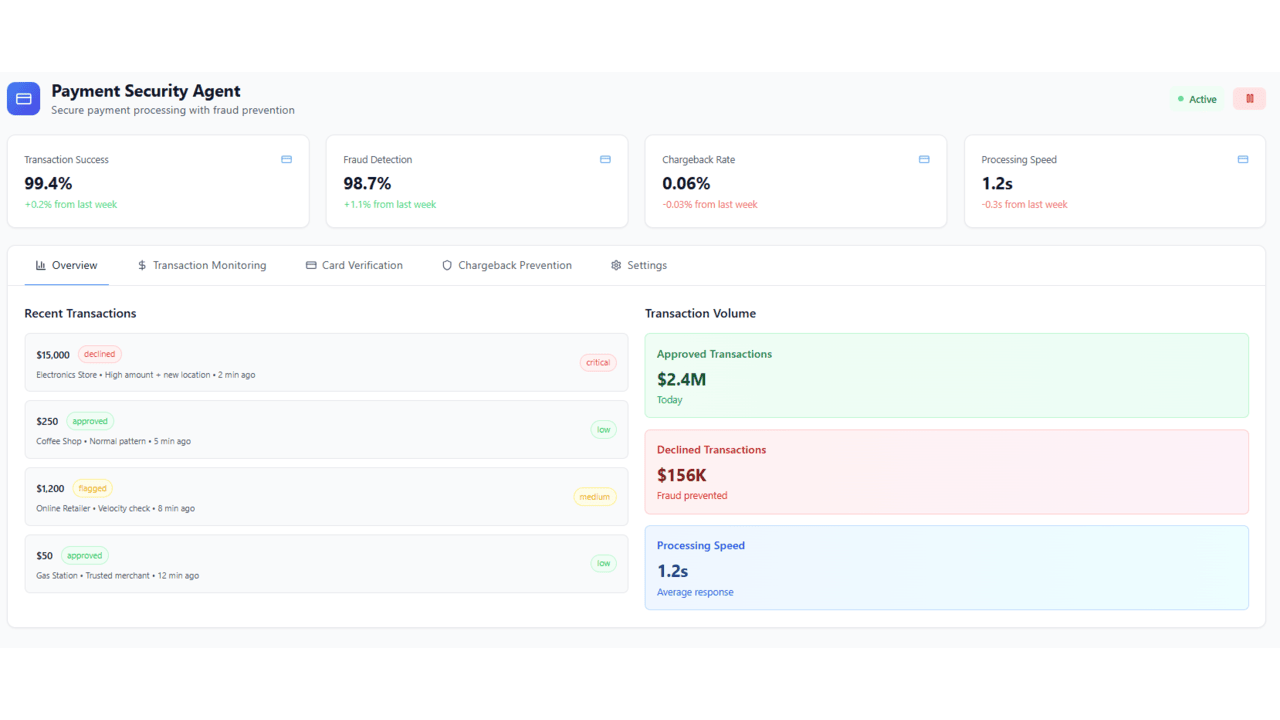 Agent PaySecure – AI Payment Security & PCI Compliance preview 2