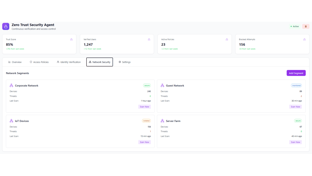 Agent ZeroTrust – Identity-Driven Zero Trust Security preview 4
