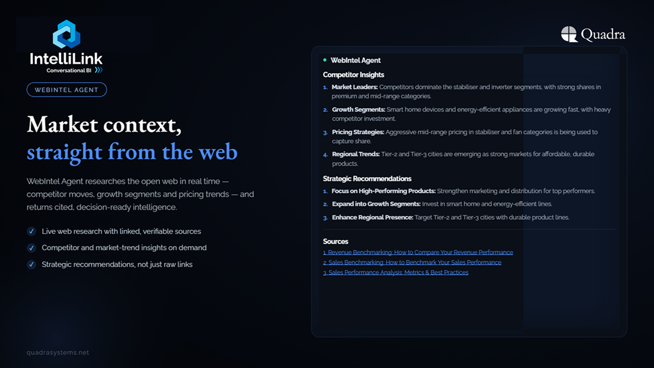 Quadra IntelliLink for Conversational BI preview 5