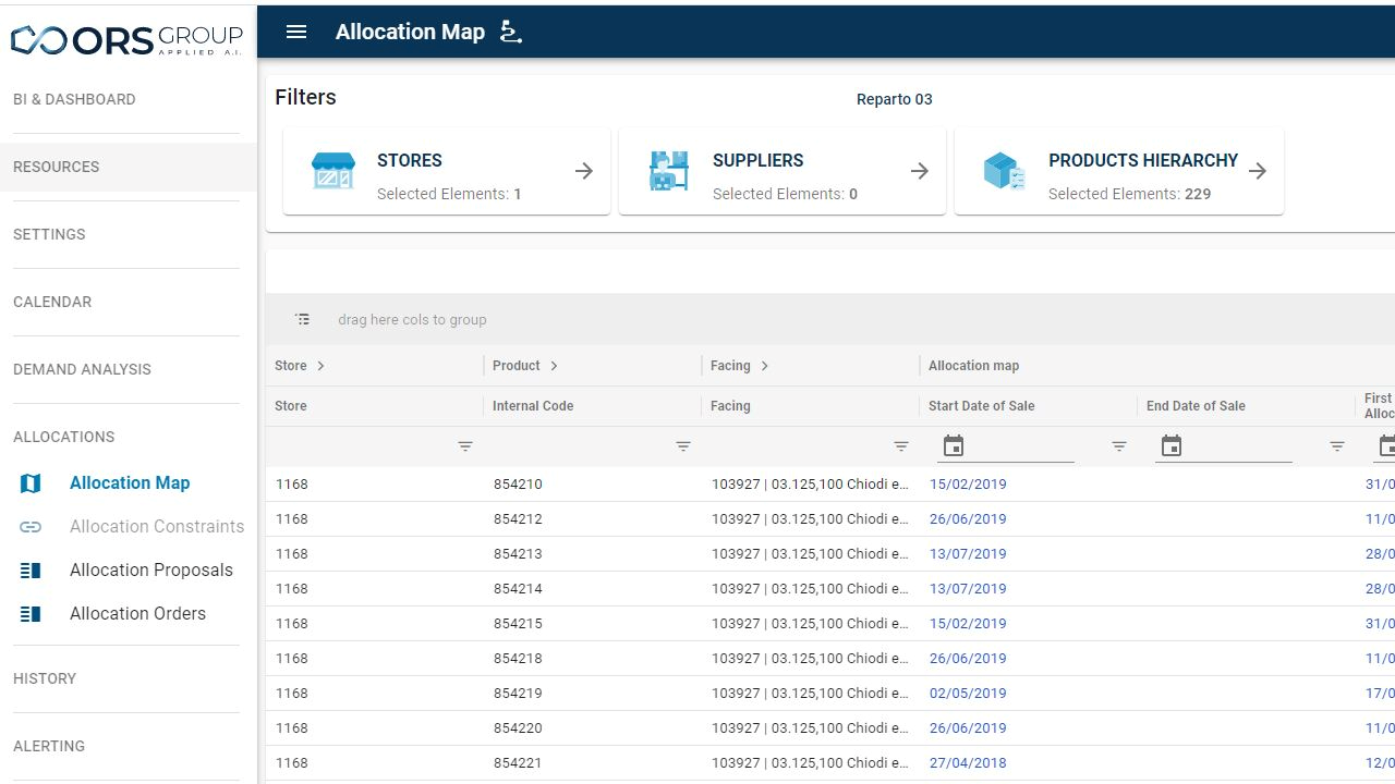 REAL (REtail ALlocation) preview 2