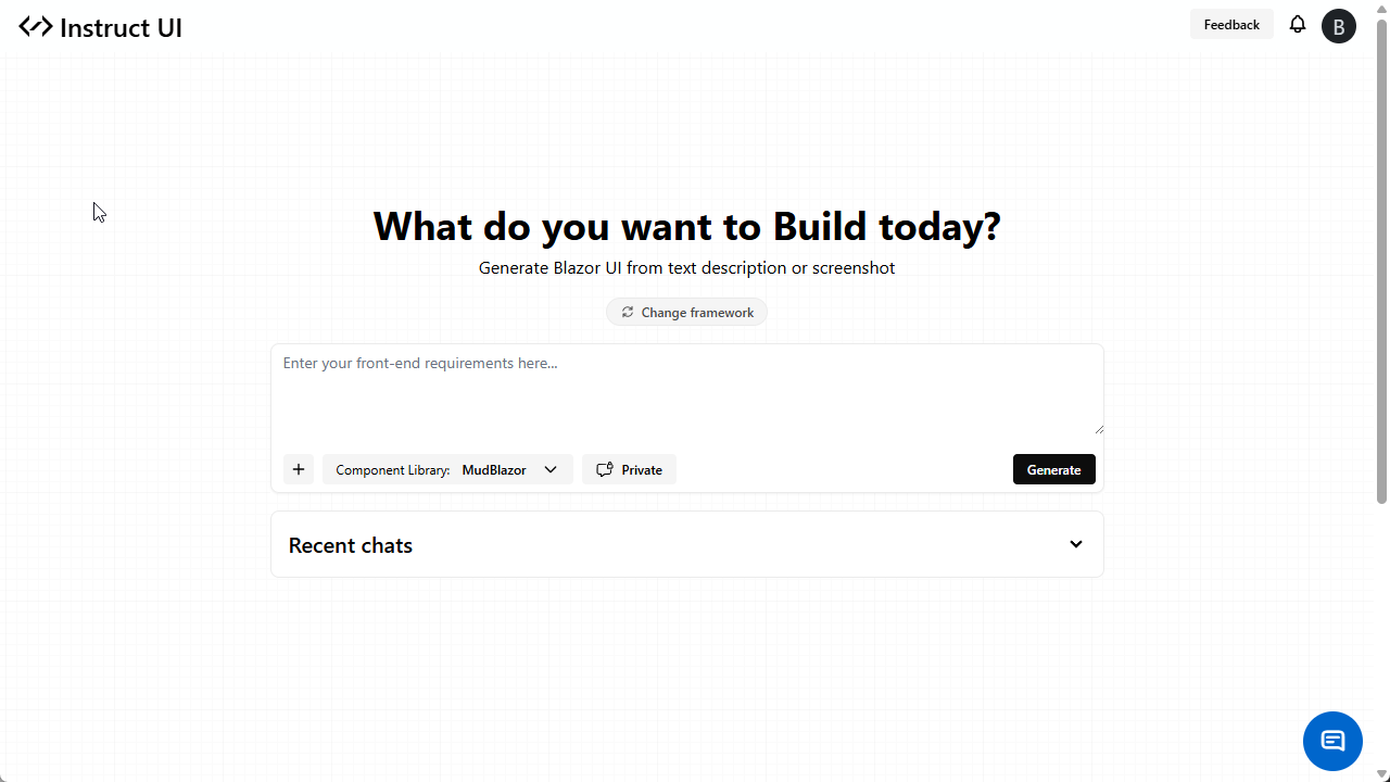 Instruct UI preview 1