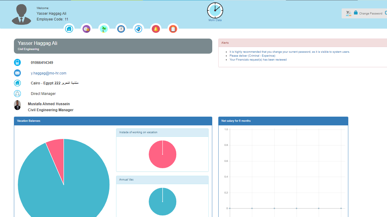 MOHR, Cloud based HR system preview 4
