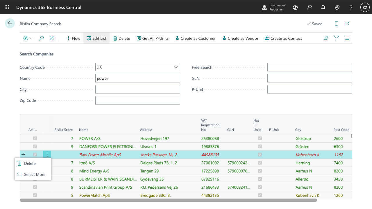 Risika - Credit Insights for Business Central preview 3