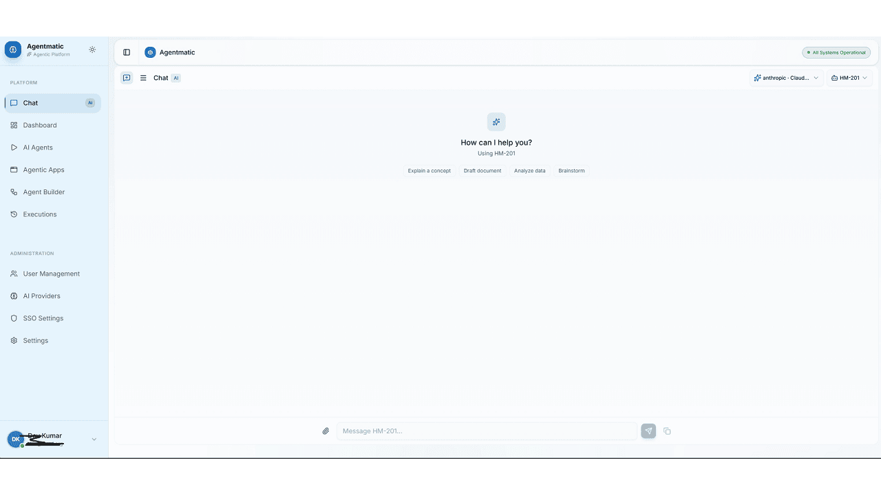 Agentmatic - Sovereign Agentic AI Platform preview 1
