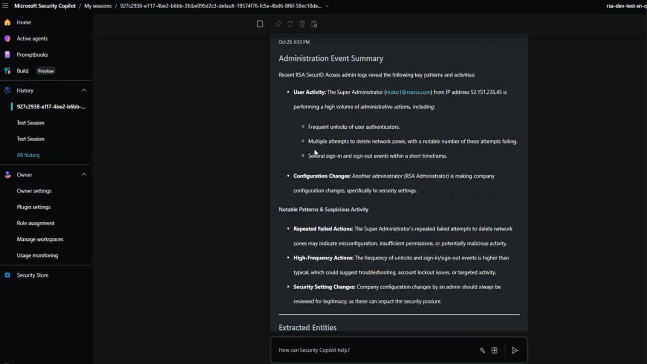 RSA Advisor for Admin Threats preview 3