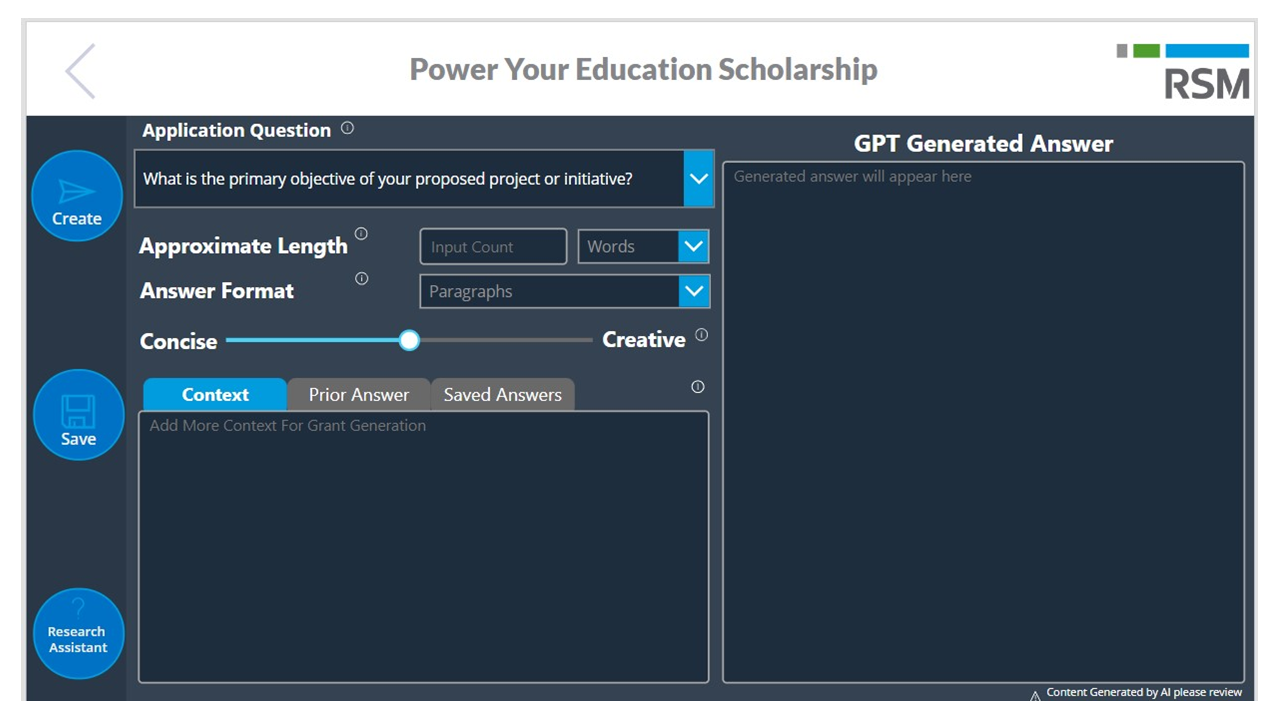 RFP & Grant AI Writing Assistant preview 1